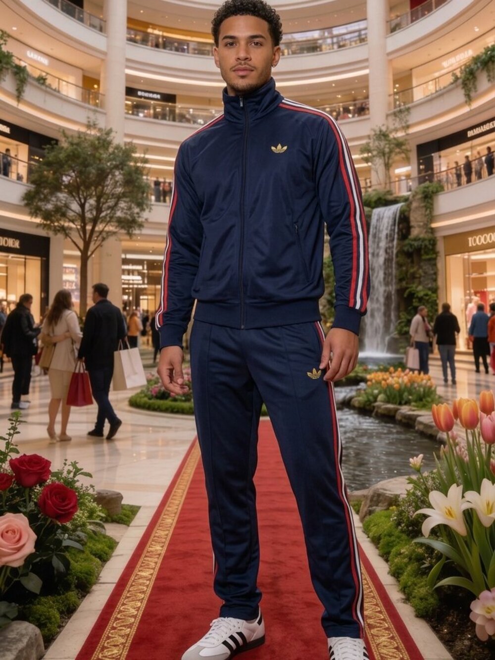 Adidas Men’s Firebird Track Top KD3841 Medium Night Indigo Better Scarlet